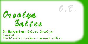 orsolya baltes business card